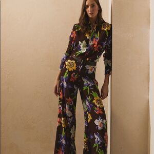 Ralph Lauren Spring 2021 Collection Brown Multi Hailey Floral Print Cady Blouse